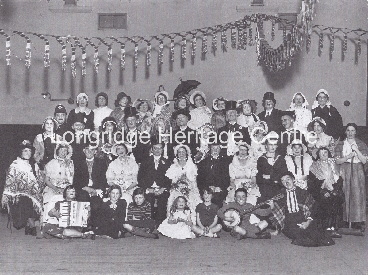 884 - Co-op building - People in fancy Dress in the Ballroom - Unknown